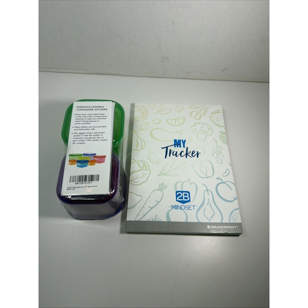 Beachbody My Tracker Book Food Journal Book &  Portion Control Containers Set